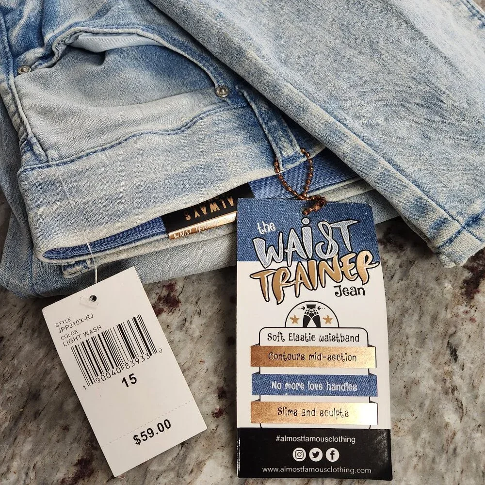 NWT Almost Famous Jeggings Waist Trainer Jean Juniors size 15 - Picture 8 of 8